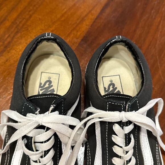 Vans Black Old Skool Suede and Canvas Lace Up Sneakers Women’s 7.5 Men’s 6 US - Picture 3 of 8